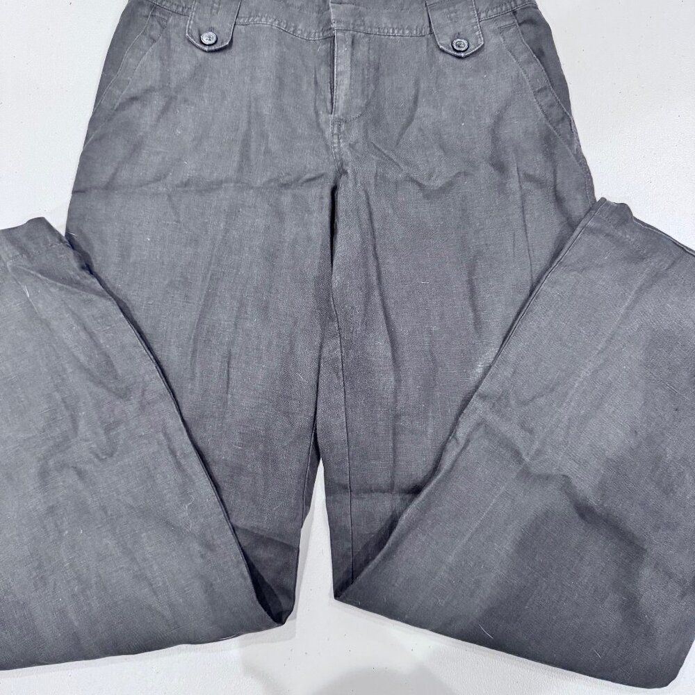Black London Jean Chino Linen Pants, Womens size 4